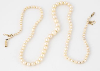 Collier de perles de culture blanches en...