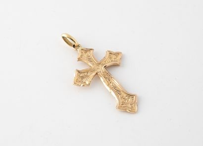 Débris de pendentif en or jaune (750).

Poids...