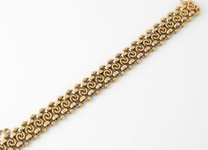 Bracelet ruban en ors jaune et rose (750)...