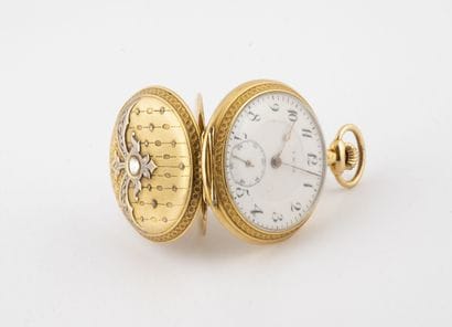 T W Co
Montre de col en ors jaune et gris...