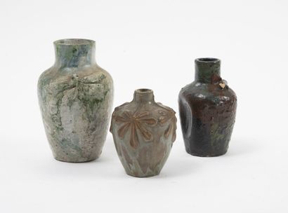 Max CLAUDET (1840-1893 ) 
Two small vases...