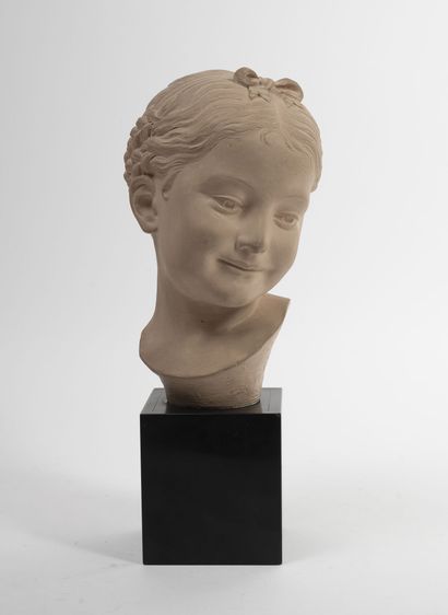 D'après Jean-Baptiste PIGALLE
Bust of a young...