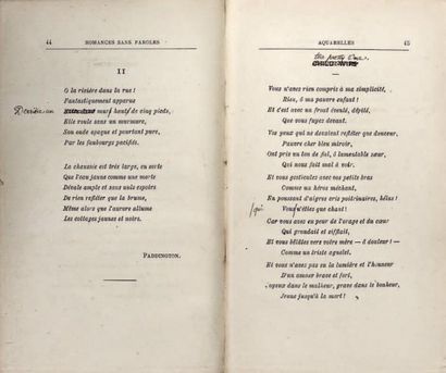 VERLAINE (Paul)
Romances sans Paroles......