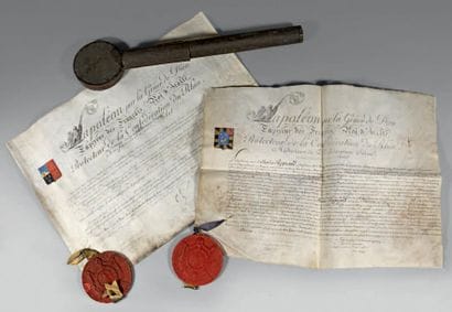 NAPOLÉON Ier Nomination de comte d'Empire...