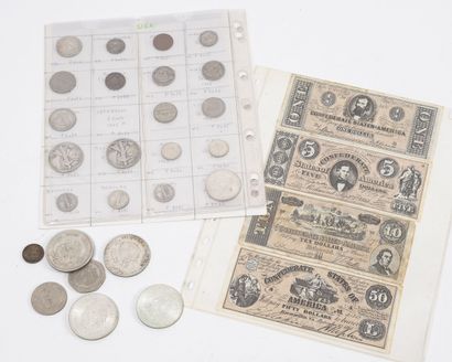 ETATS UNIS et MEXIQUE
Set of banknotes and...