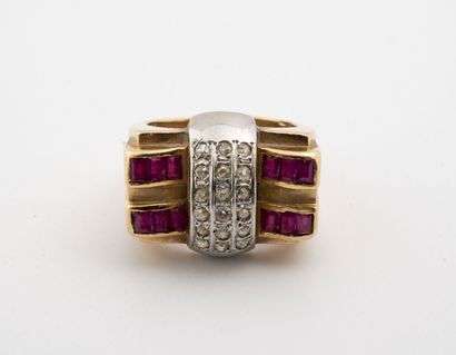 Yellow gold (750) and platinum (850) Tank...