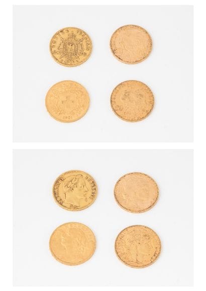 FRANCE et SUISSE
Lot de quatre pièces comprenant...