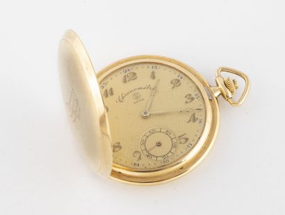 CHRONOMETRE GETE
Pocket watch in yellow gold...