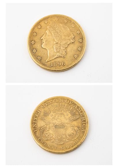 ETATS-UNIS
Une pièce de 20 Dollars or, 1896.

Poids...