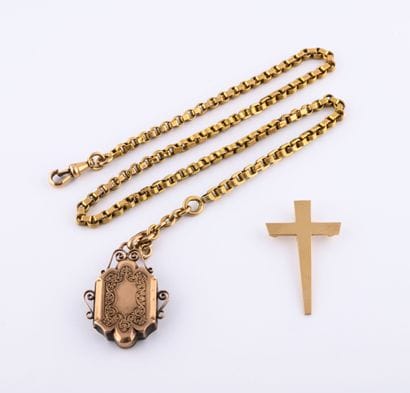 Yellow gold (750) watch chain with jaseron...