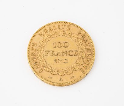 France
Une pièce de 100 francs or, Paris,...