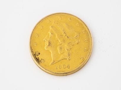 ETATS-UNIS
Pièce de 20 dollars or, 1904.

Poids...