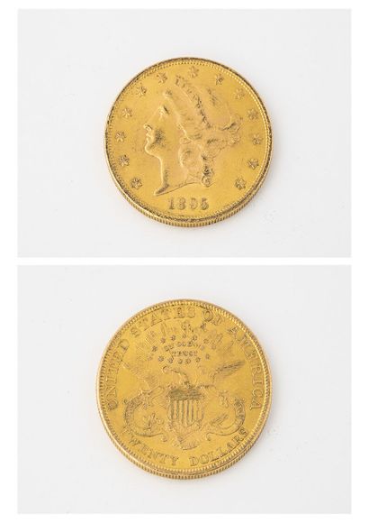 ETATS-UNIS
Pièce de 20 dollars or, 1895.

Poids...