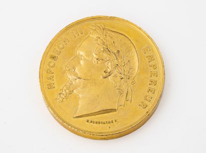 FRANCE, Second Empire
Médaille en étain doré...