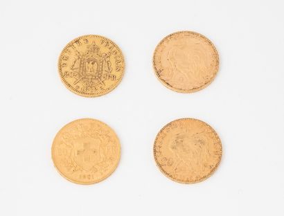 FRANCE et SUISSE
Lot de quatre pièces comprenant...