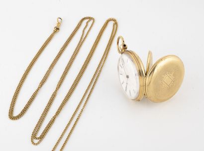 Yellow gold (750) pocket watch.

Back cover...