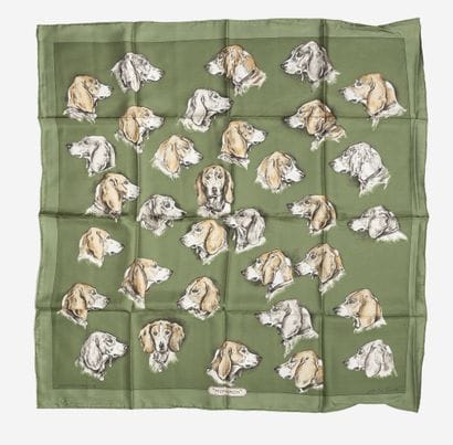HERMES Paris
Square in printed silk twill...