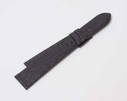 HERMES Paris
Black grained leather watchband....