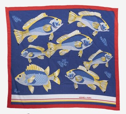 HERMES Paris
Printed cotton sarong, decorated...
