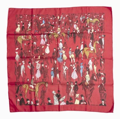 HERMES Paris
Silk twill square printed 