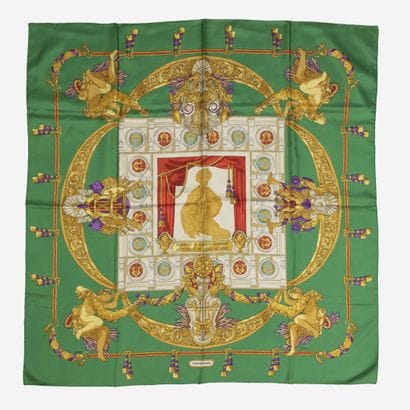 HERMES Paris
Square in printed silk twill...