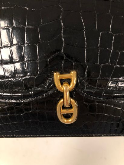 HERMES Paris
Handbag anchor chain, black...