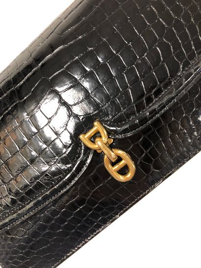 HERMES Paris
Handbag anchor chain, black...