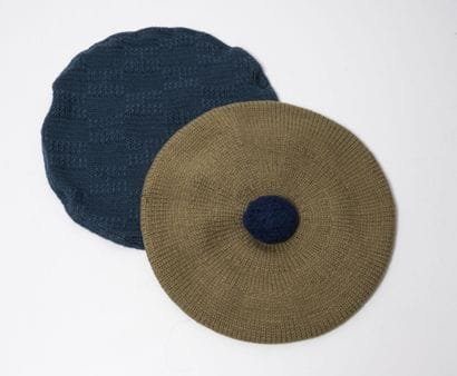 HERMES Paris
Two berets, one in wool and...
