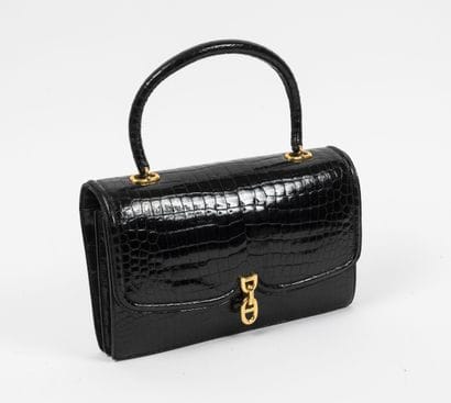 HERMES Paris
Handbag anchor chain, black...