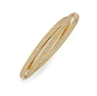 Beau bracelet en or jaune (750) formé de...