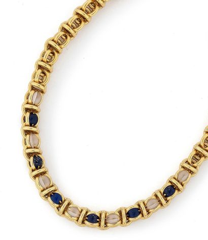 Collier articulé en or jaune (750) à maille...