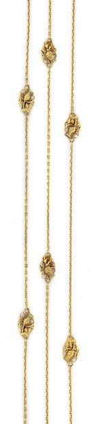 MANTOUX & ROTTEMBOURG
Long sautoir en or...