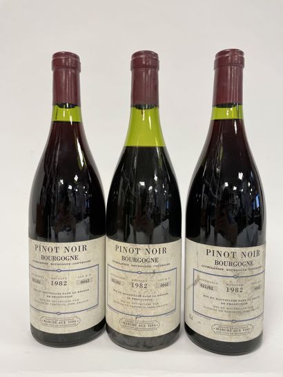 PINOT NOIR
3 bottles, 1982.

Burgundy.

Good...