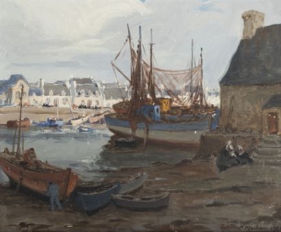 Pierre PLOUHINEC (1907-1984)
Port à marée...
