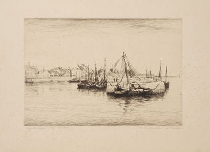 Edgar CHAHINE (1874-1947)
Le Croisic, 1931.

Drypoint...
