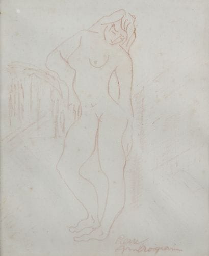 PIERRE AMBROGIANI (1907-1985).
Etude de nu.

Feutre...