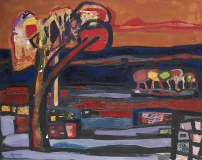 JEAN-CLAUDE DRAGOMIR (1931-1965)
Paysage.

Huile...