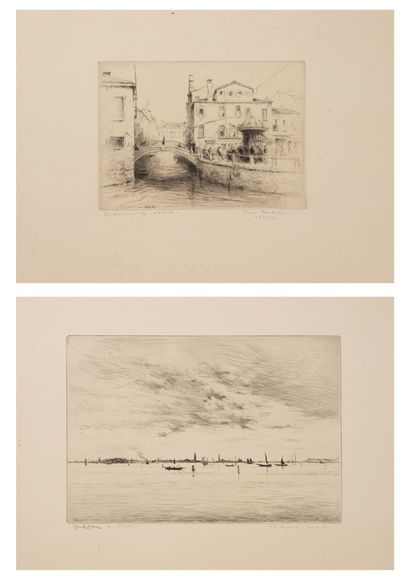 Edgar CHAHINE (1874-1947)
Venice, the Laguna,...
