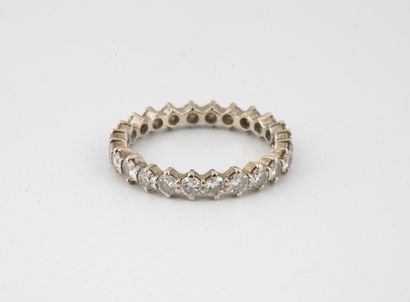 American wedding band in rhodium-plated yellow...