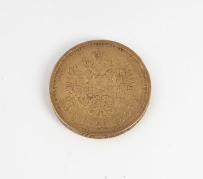 RUSSIE
A coin of fifteen gold rubles Nicolas...