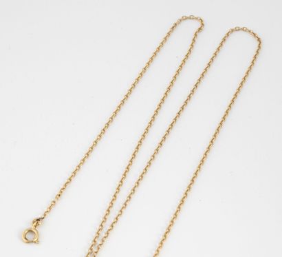 Necklace in yellow gold (750) with mesh forçat....