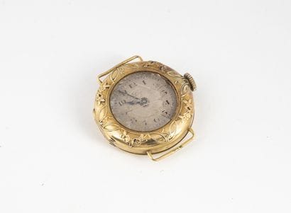 Yellow gold (750) lady's wristwatch case...