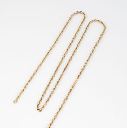 Necklace in yellow gold (750) forçat mesh...