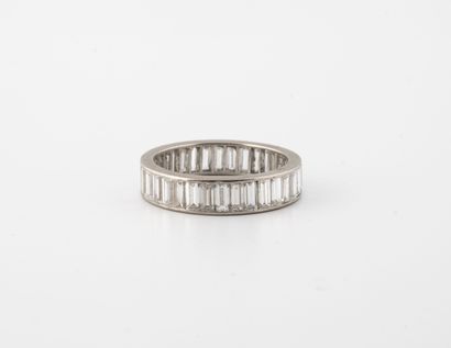 American wedding band in white gold (750)...