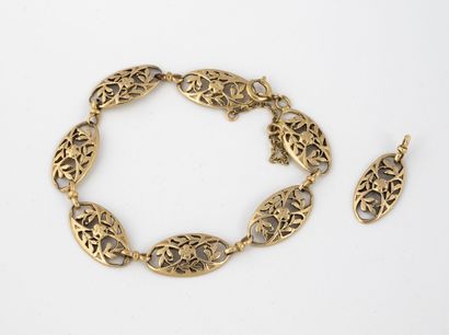 Yellow gold (750) shortened bracelet with...