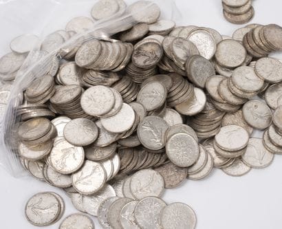 France
Approximately 300 pieces of 5 Francs...
