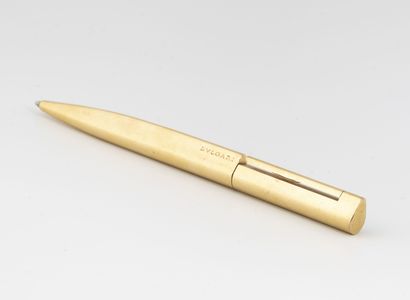 BULGARI
Ballpoint pen in gilded metal, with...