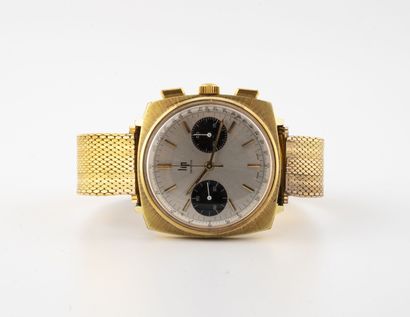 LIP

Men's chronograph watch with gold-plated...