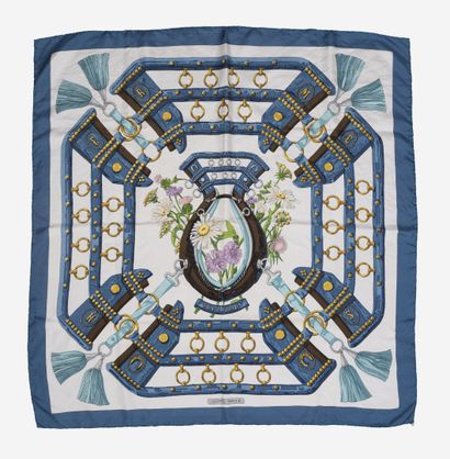 HERMES Paris
Silk twill square printed 