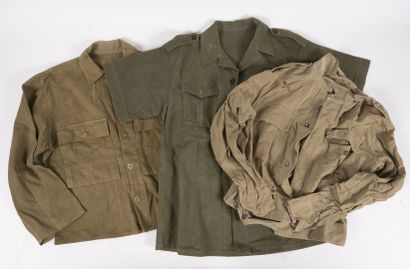 Lot de veste-chemises comprenant : 

-1 en...